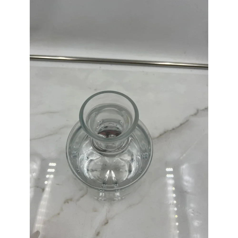 Vintage Polish KROSNO Decanter Hand Blown w/Lid Glass Barware 1980's 9.5